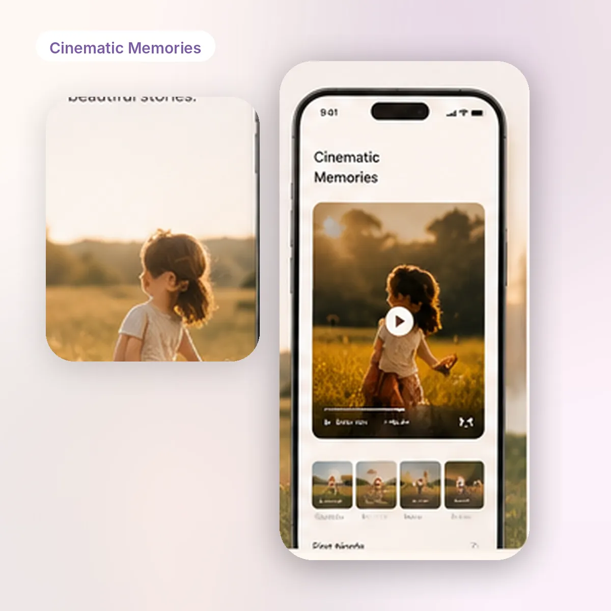 DearBaby Cinematic Memories feature turning moments into a gentle film