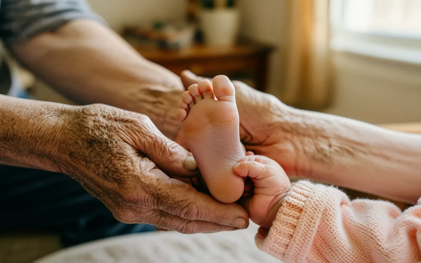 DearBaby Family Circle: a parent holding their baby, representing invited family sharing one private vault