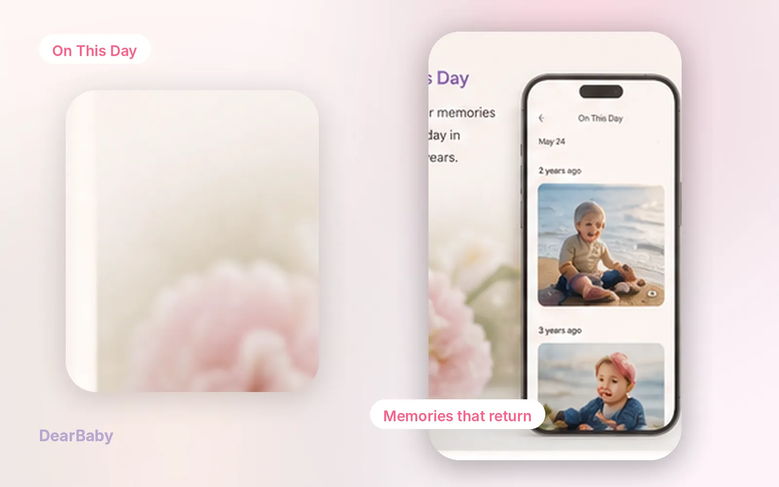 DearBaby On This Day feature resurfacing past memories